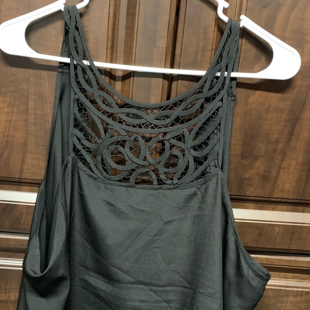 Torrid 3X Lace Back Black Shirt